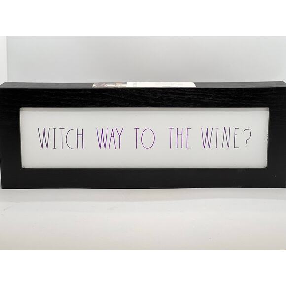 Witch Way To The WIne Rae Dunn Halloween Sign - Picture 1 of 2